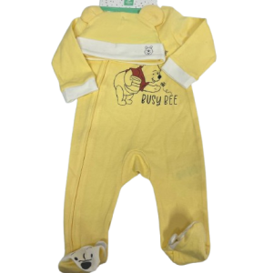 Grenouillere avec bonnet WINNIE L'OURSON 3/6 MOIS