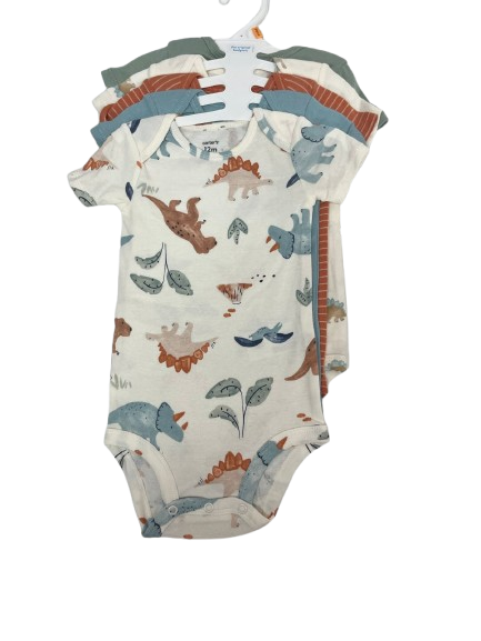 Lot de 5 bodies CARTERS DINO 12 MOIS