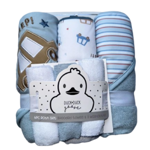 Pack de 3 serv capuche et lingettes BLEU TRUCK