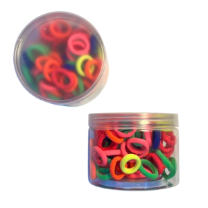 Boite de mini élastiques multicolors