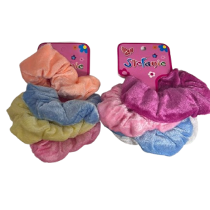 Lot de 4 chouchoux PASTELS-divers coloris