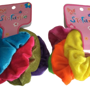 Lot de 4 chouchoux FONCES-divers coloris