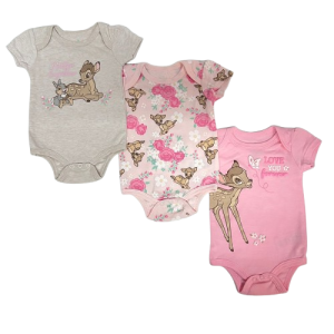 Pack de 3 bodies BAMBI du 0/3 au 6/9 mois
