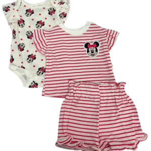 Ens 3pc MINNIE -rayé du 12 au 24 mois
