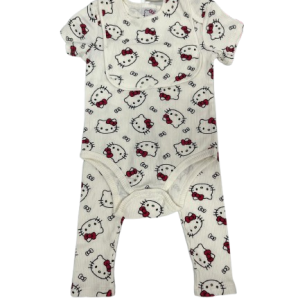 Grenouillere legging et bavoir HELLO KITTY 18 mois
