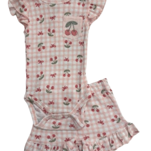 Ens 2pc CERISES du 0/3  au 6/9 mois