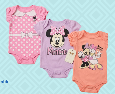 Pack de 3 bodys du 0/3 au 6/9 mois MINNIE besties 4 ever