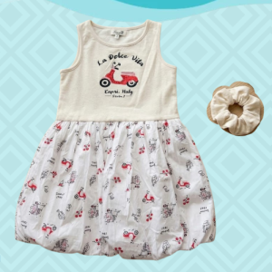 Robe VESPA avec chouchou du 7 au 14 ans