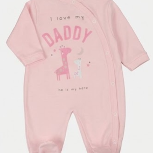 GrenouillèreI LOVE DADDY - rose du 0/3 au 6/9 mois