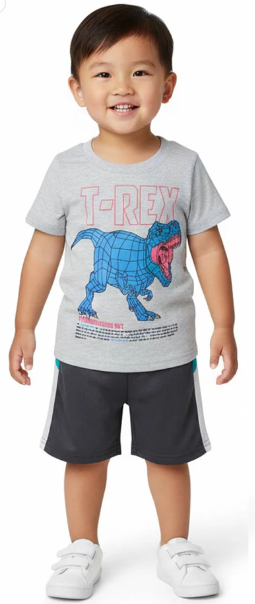Ens garcon T-REX bleu du 12 au 24 mois