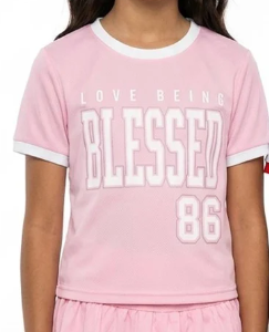 Ens jupe BLESSED rose du 4 au 12 ans