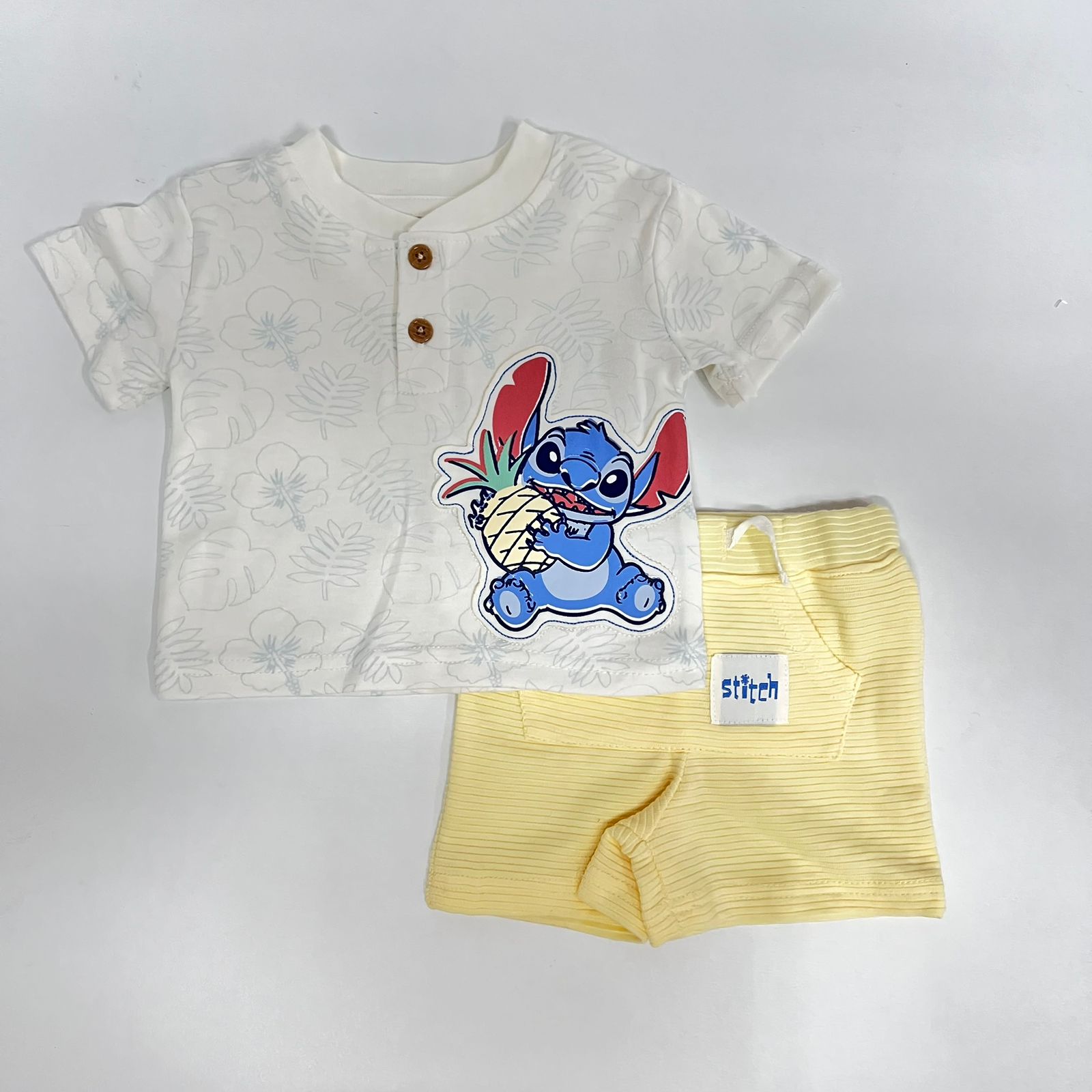 Ens STITCH 2pc -3/6 mois