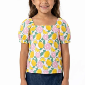 Ens jupe short DENIM et top LEMON du 4 au 7 ans