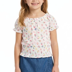 Ens jupe short DENIM et top NOTSdu 4 au 7 ans