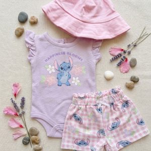 Ens STITCH 3pc du 0/3 au 24 mois HAPPINESS