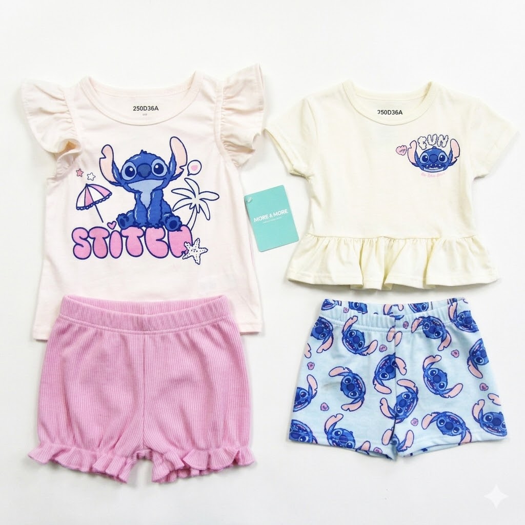 Ens 4 pc STITCH FUN du 12 au 24 mois