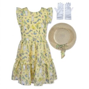 Robe gants et chapeau SPRINGTIME du 4 au 7 ans