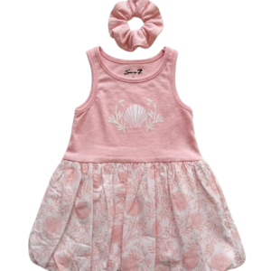 Robe SHELL avec chouchou du 4 au 7 ans