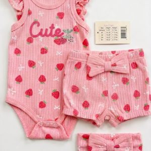 Ens 3 pc du 0/3 au 6/9 mois CUTE STRAW