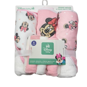 Pack de 3 serv capuche et lingettes MINNIE