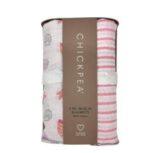 Pack de 2 pahii coton 90x100cm COQUILLAGE RAYE