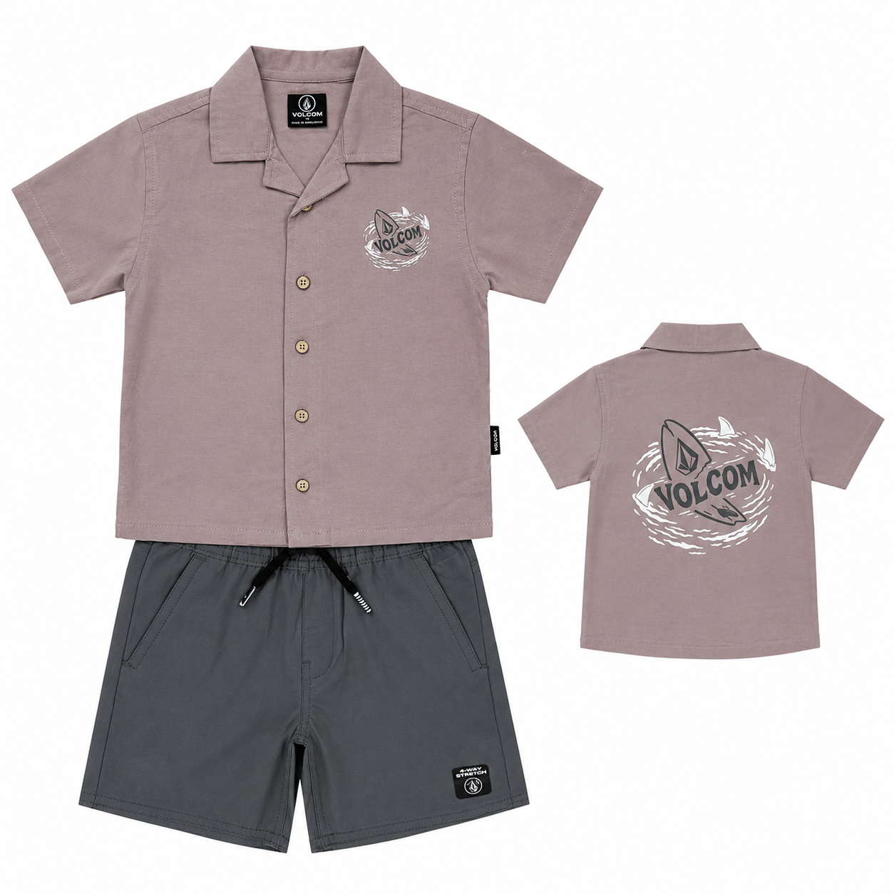 Ens 2 pc VOLCOM chemise du 4 au 7 ans