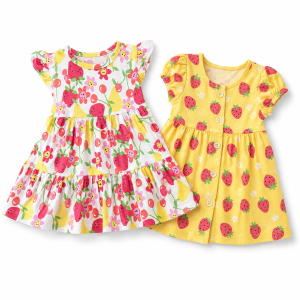 Pack de 2 robes FRUITS du 0/3 au 6/9 mois