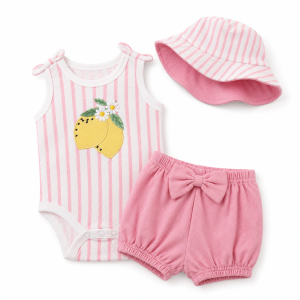 LEMON PINK Ens 3 pc du 0/3 au 6/9 mois