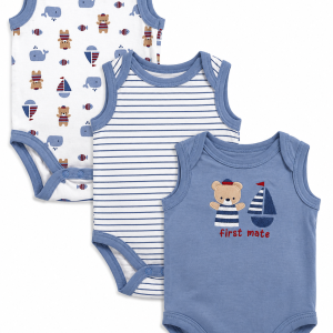 Pack de 3 bodies TEDDY BOAT du 0/3 au 6/9 mois