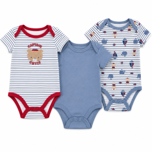 Pack de 3 bodies TEDDY RED du 0/3 au 6/9 mois