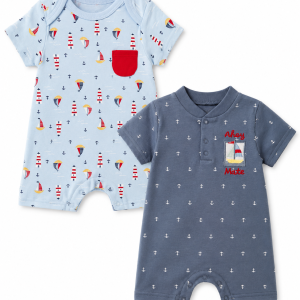 Pack de 2 combi NAVY BOAT du 0/3 au 6/9 mois