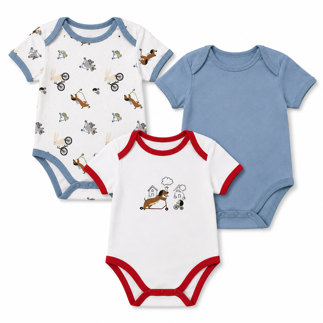 Pack de 3 bodys ON THE MOVE du 0/3 au 6/9 mois