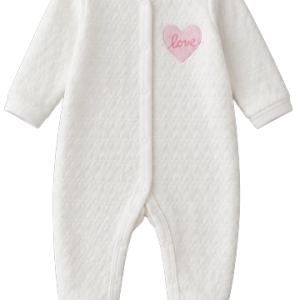 Grenouillère BLANC LOVE - 6/9 mois