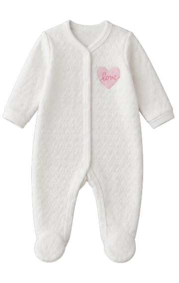 Grenouillère BLANC LOVE - 6/9 mois