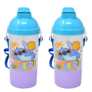Gourde Stitch avec compartiment goûter (400 ml)