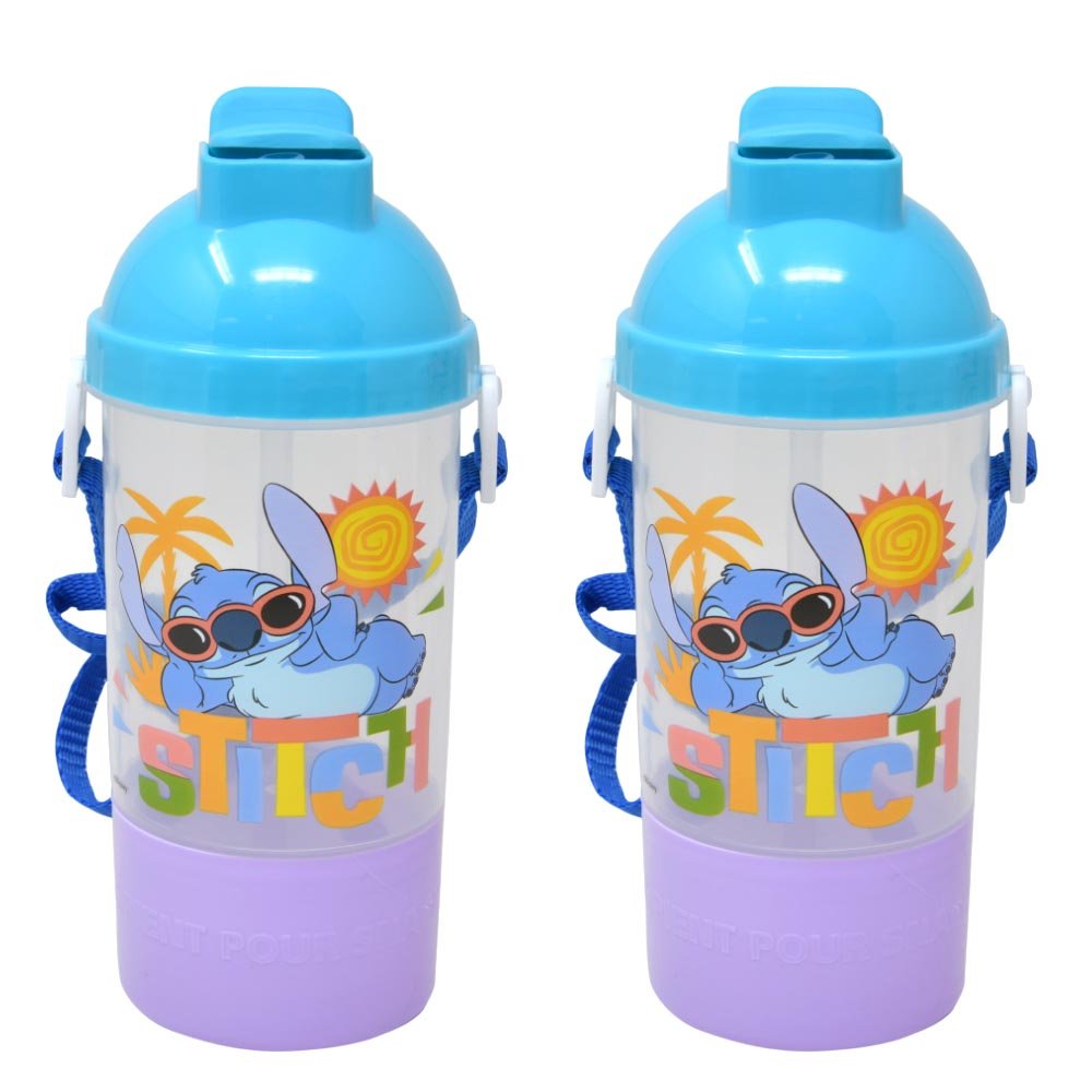 Gourde Stitch avec compartiment goûter (400 ml)