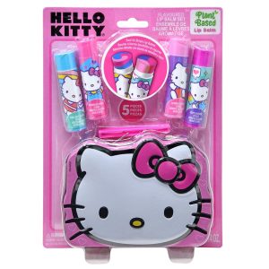 Boite et 4 baumes à lèvres végétaux Hello Kitty