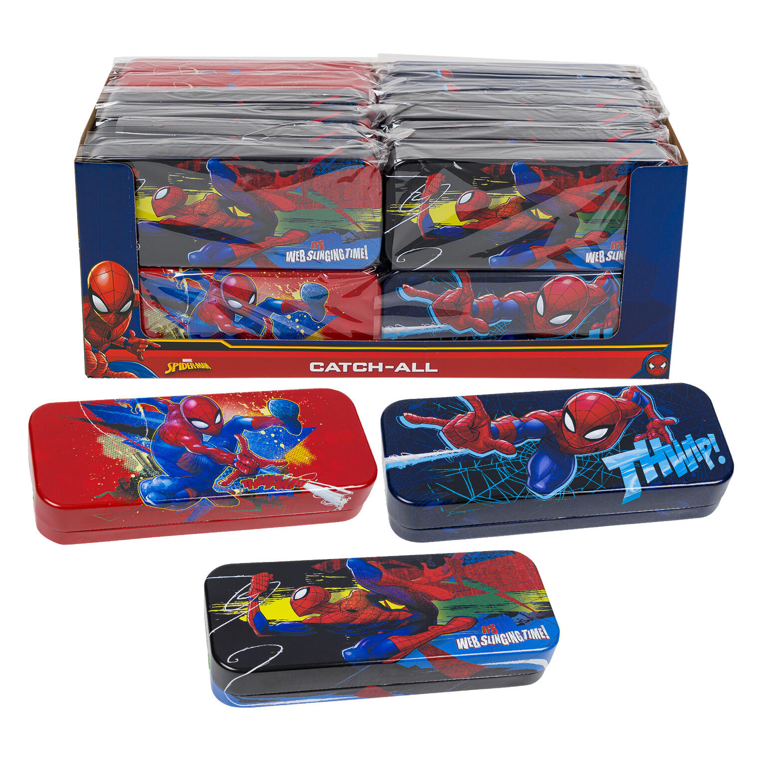 Trousse à crayons Spider-Man en métal 8" – modèles assortis