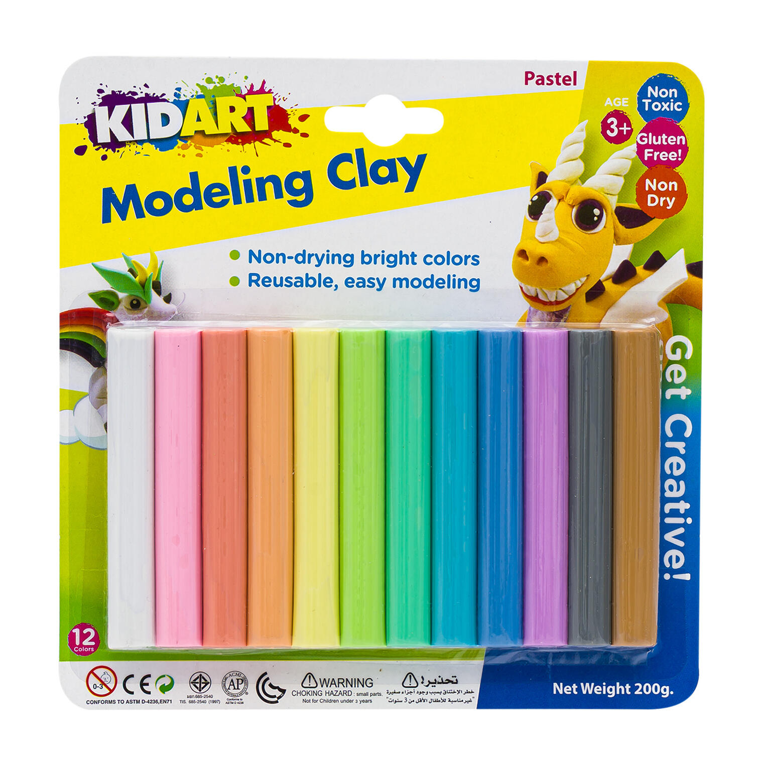 Set de pâte à modeler pastel – 12 pièces