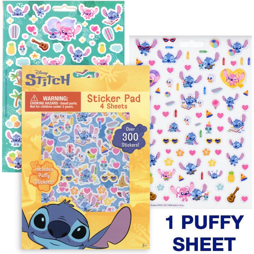 Livre d'autocollants Stitch Kawaii (relief)