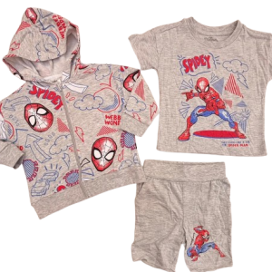 Ensemble 3 Pc SPIDERMAN PULL du 2 au 3 ans