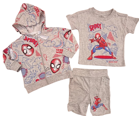Ensemble 3 Pc SPIDERMAN PULL du 2 au 3 ans