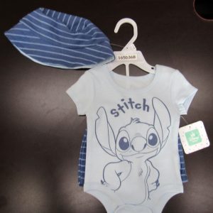 Ens 3 pc STITCH bob RAYE bleu navy  du 0/3 au 6/9 mois