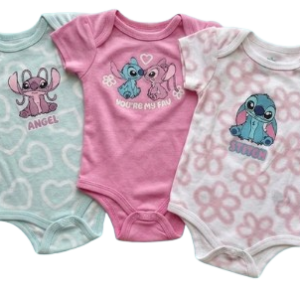 Pack de 3 bodys du 0/3 au 6/9 mois STITCH angel
