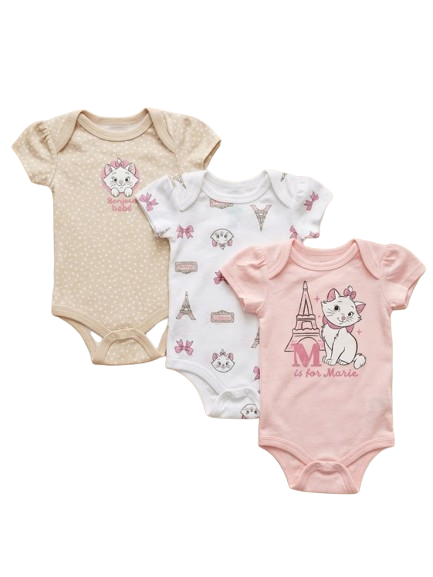 Pack de 3 bodys du 0/3 au 6/9 mois ARISTOCHATS MARIE