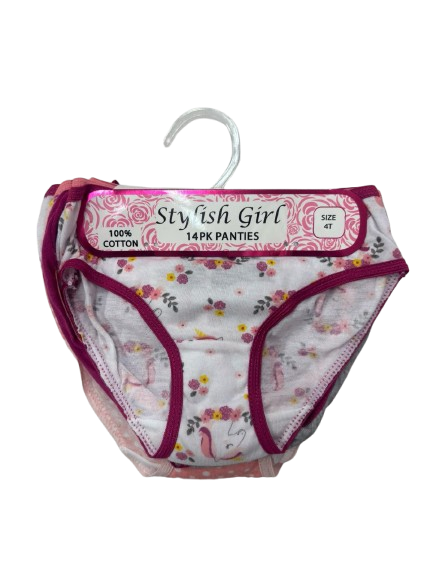 Pack de 14 culottes FLOWERS du 2 au 4 ans
