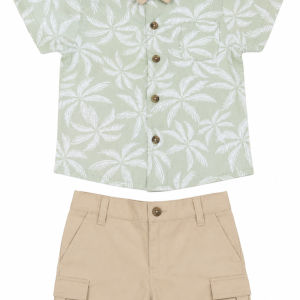 Ens chemise PALM VERT du 12 au 24 mois