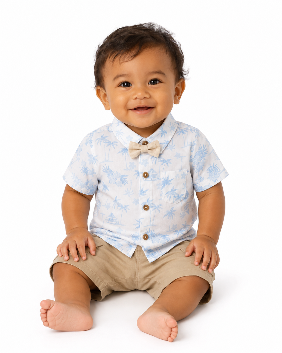 Ens chemise PALM bleu du 12 au 24 mois