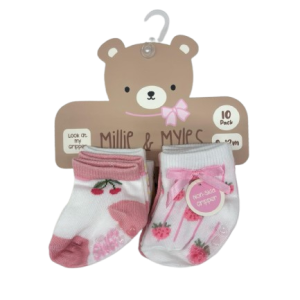 Pack de 10 paires de chaussettes CERISES FRAISES 12/24 mois