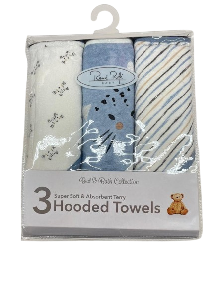 Pack de 3 serviettes CHAT BLEU